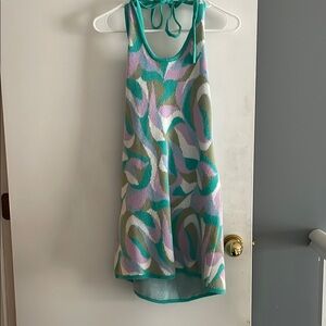 NWOT Pink Lily Green and Pink Sweater Dress